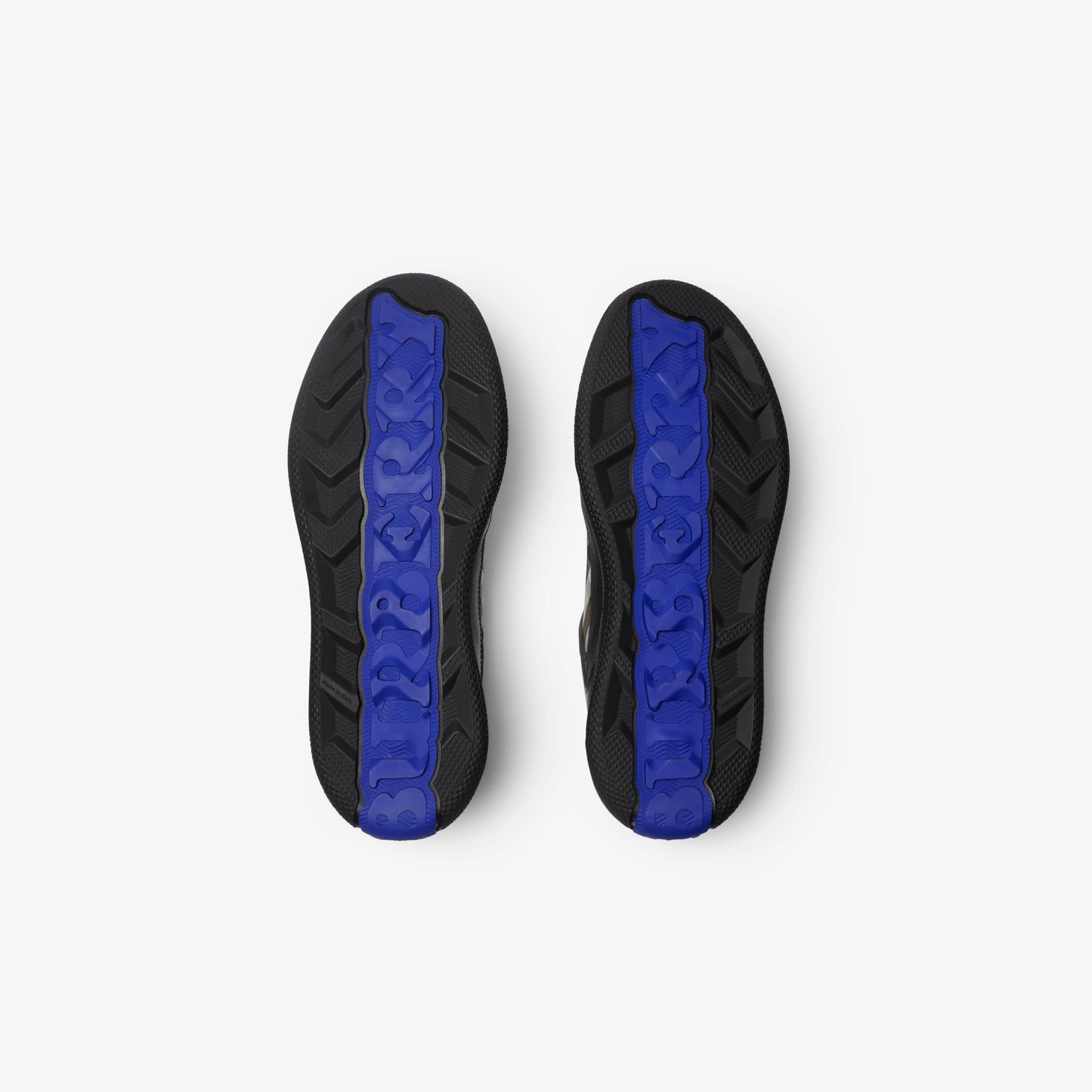 Burbbery Leather and Check Terrace Sneakers (BLACK)
