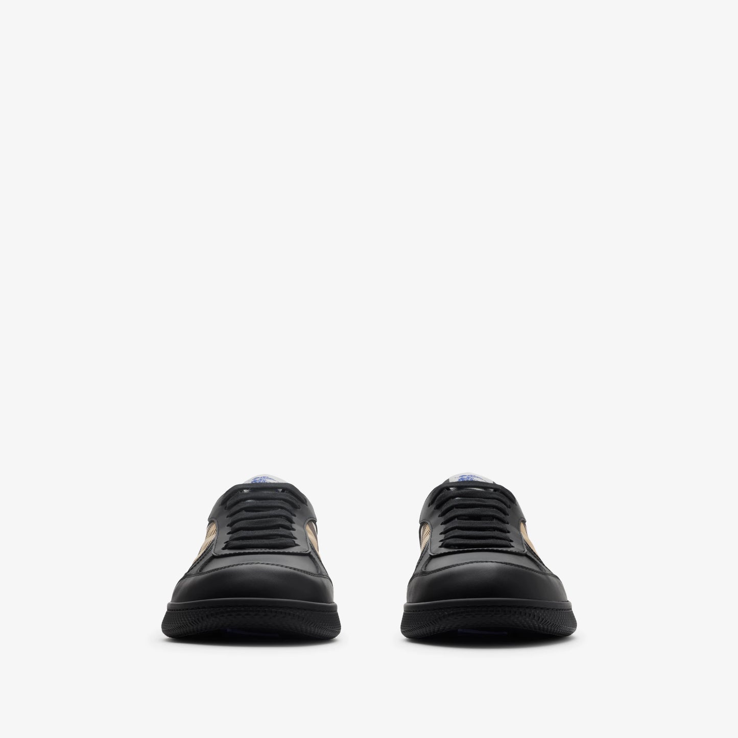 Burbbery Leather and Check Terrace Sneakers (BLACK)