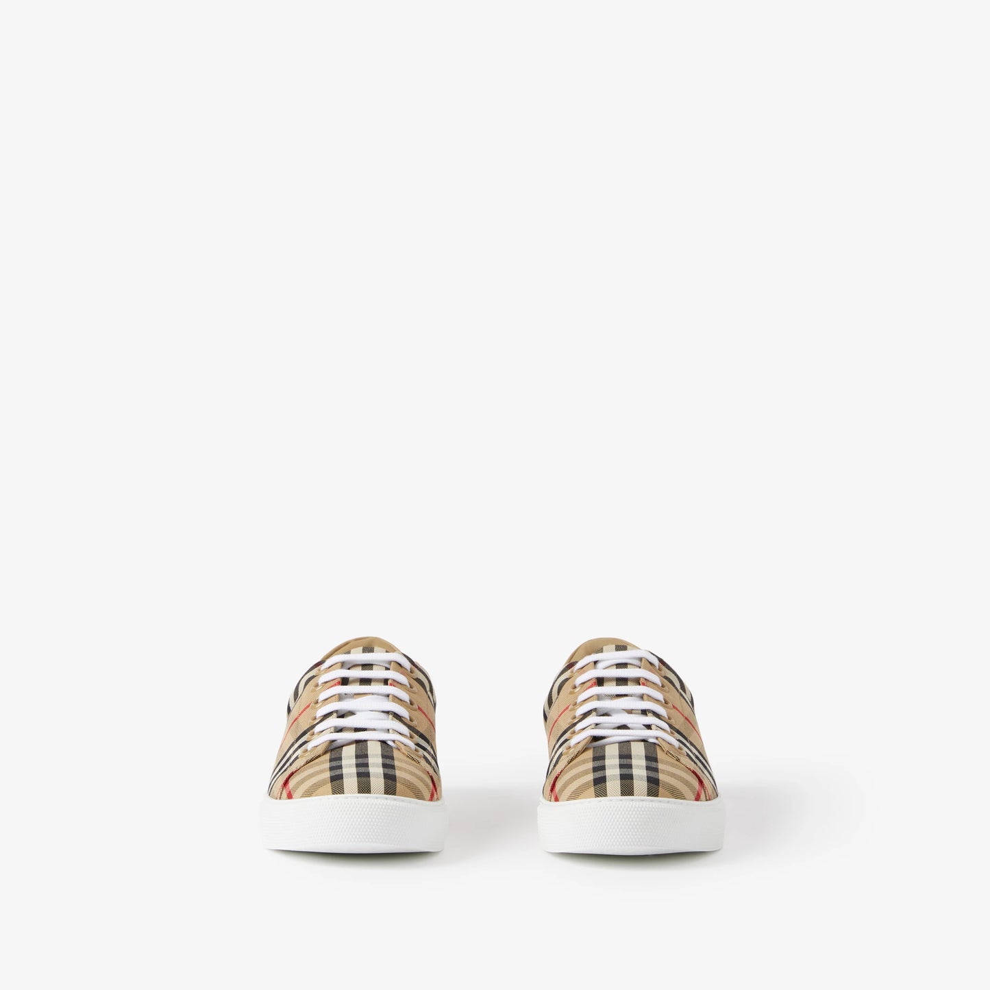 Burbbery Check and Leather Sneakers