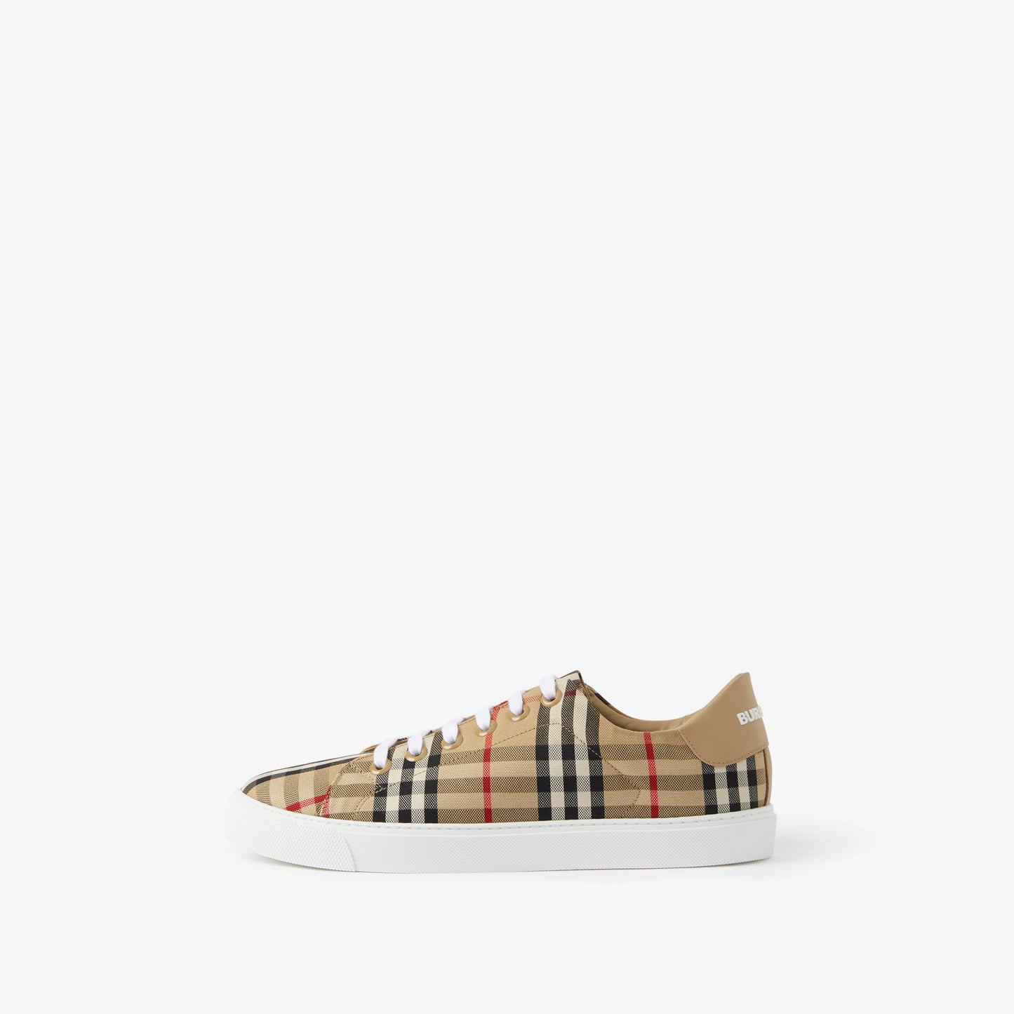 Burbbery Check and Leather Sneakers