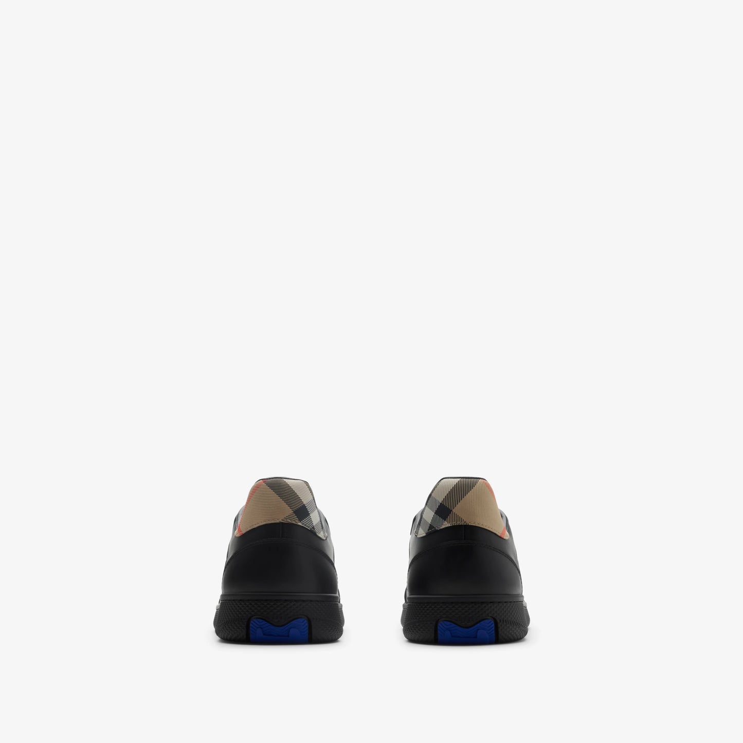 Burbbery Leather and Check Terrace Sneakers (BLACK)