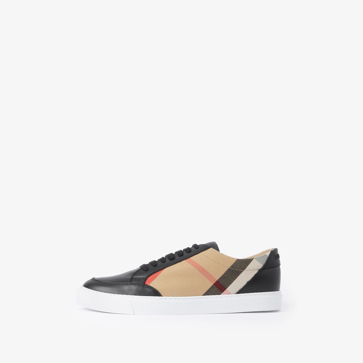 BURBBERY House Check and Leather Sneakers
