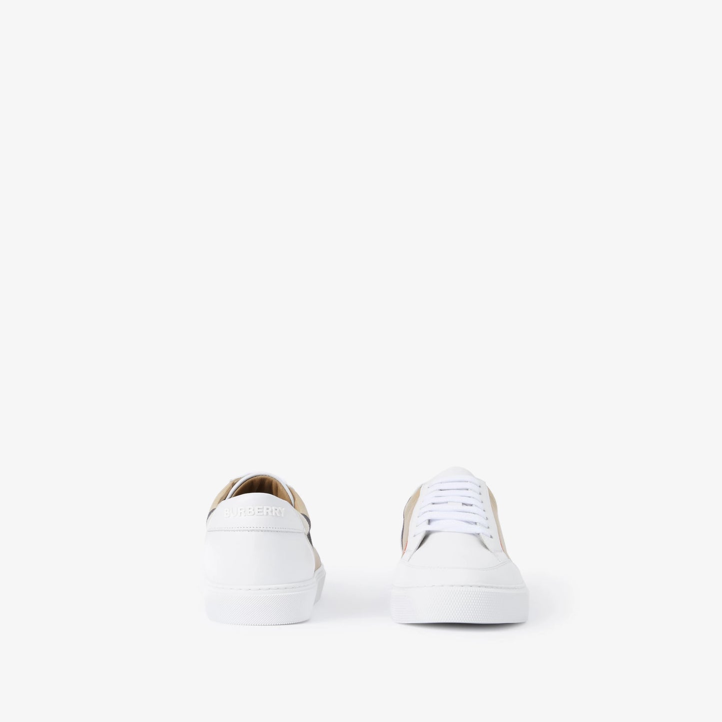 Burbbery House Check and Leather Sneakers.