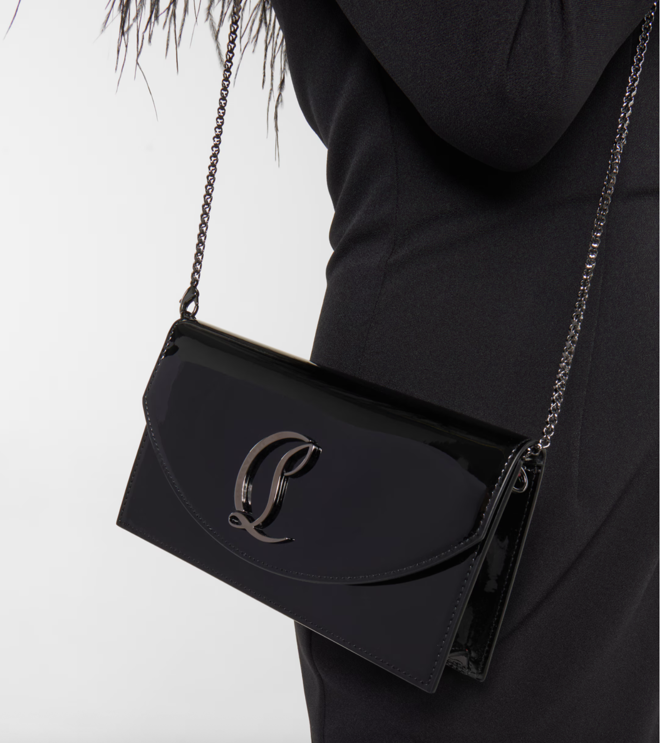 CL Loubi54 leather clutch (Black)
