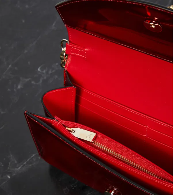 CL Loubi54 leather clutch (Hot Red)