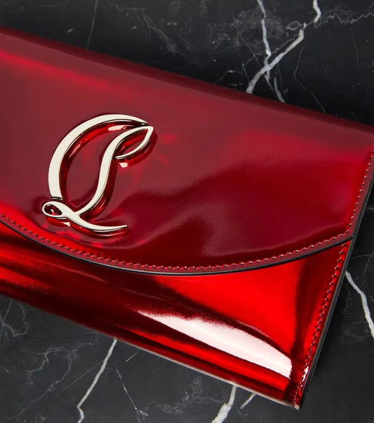 CL Loubi54 leather clutch (Hot Red)